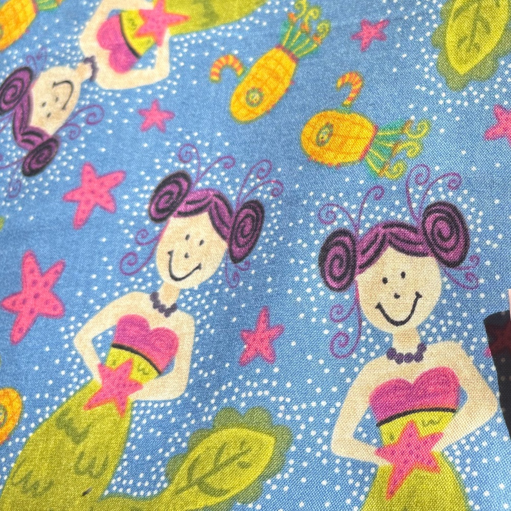 In The Beginning Fabric “Extraordinary World” Mermaid Cotton Fabric- 1 yard cut